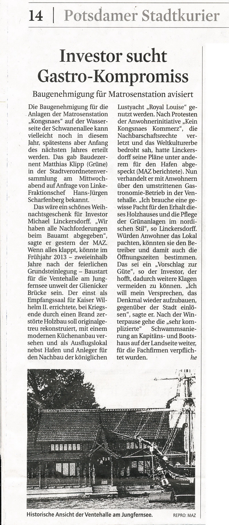 Mrkische Allgemeine Zeitung - 07.12.2012