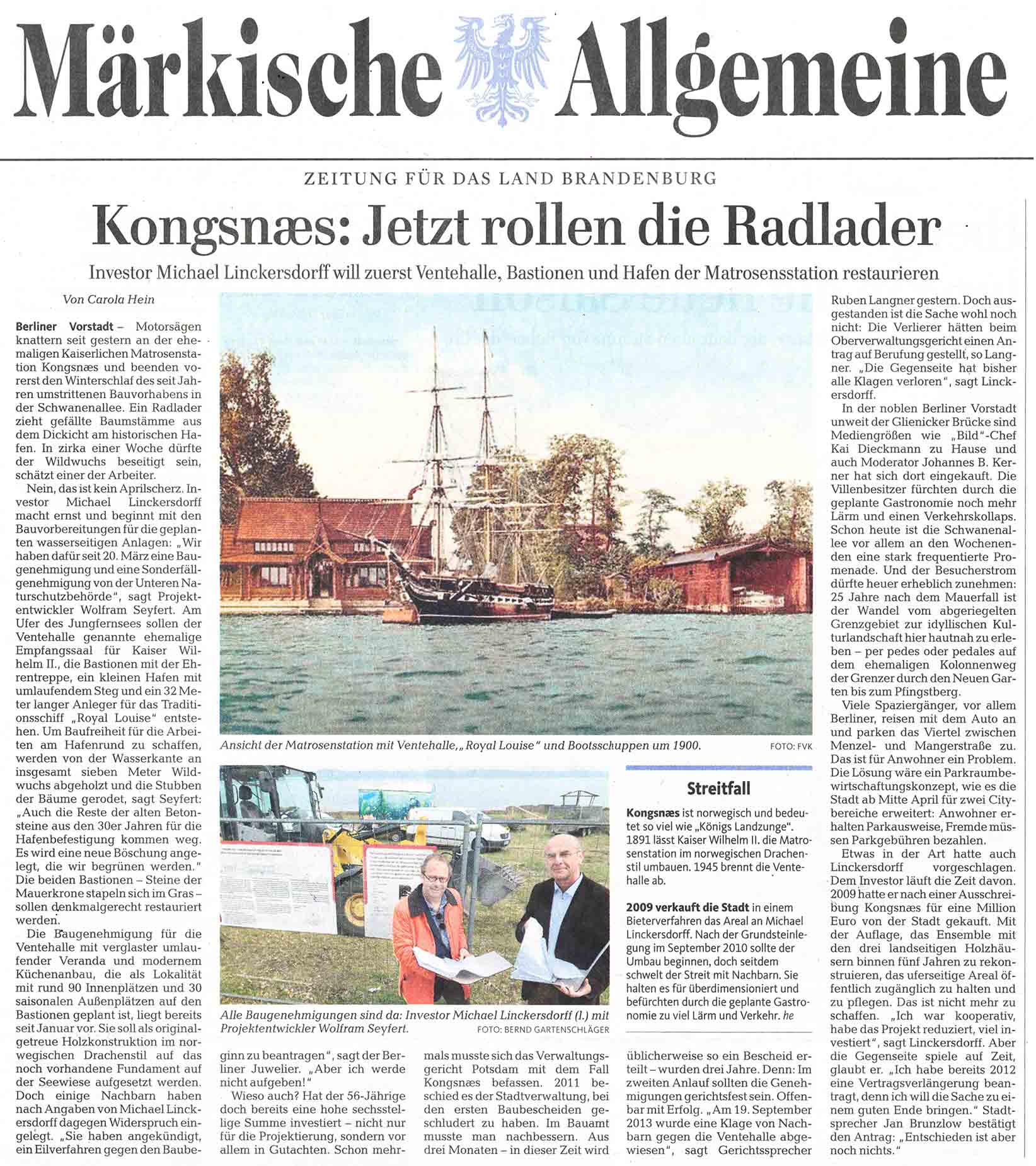 Mrkische Allgemeine Zeitung - 02.04.2014